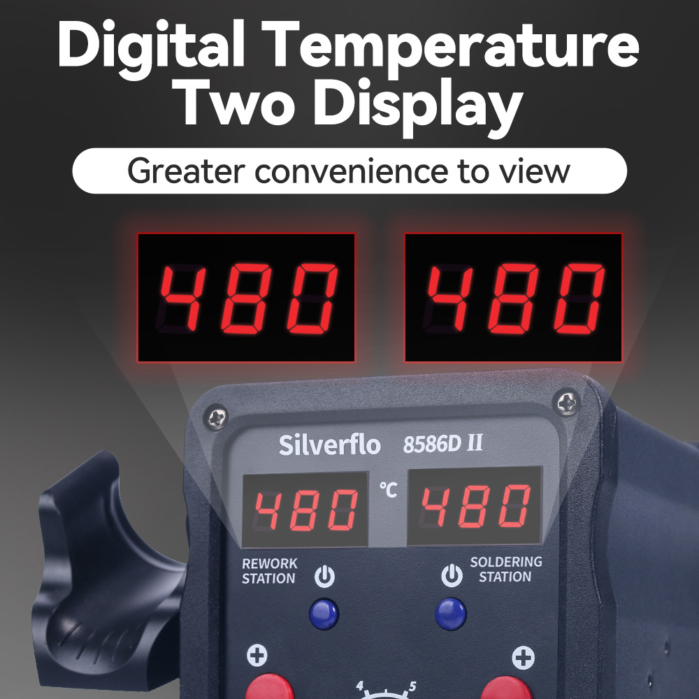 Silverflo 8586D Lötstation 2 I – Smd Rework Station Hot Air Soldering 2 In 1 Bewertung und Preis