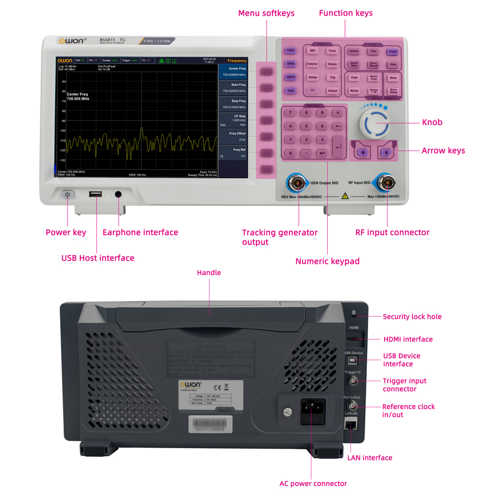 OWON XSA815TG Digitaler Spektr – Spectrum Analyzer Tracking Generator 1.5Ghz Bewertung und Preis